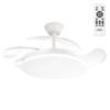 Ventilador Dc Tridente Función Verano-Invierno 59w Blanco 4 Aspas Desp.107d 6980lm Reg.intensidad  Remoto+temporizador+memoria 3