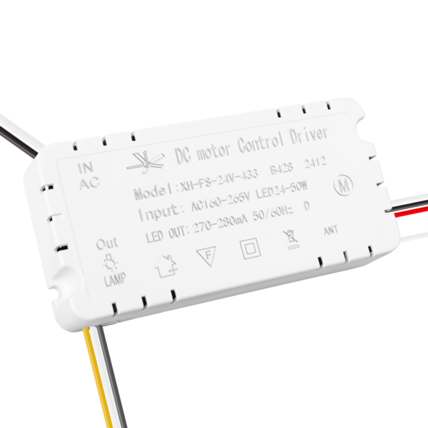 Ventilador Dc Tridente Función Verano-Invierno 59w Blanco 4 Aspas Desp.107d 6980lm Reg.intensidad  Remoto+temporizador+memoria 3