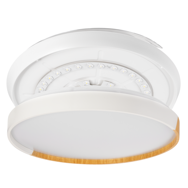 Ventilador de Techo LED Blanco/Haya Función Verano-Invierno 45W 4400LM CCT (Tonalidad Luz Regulable) DC Ultra Silencioso con Mando Distancia y Palas Ret