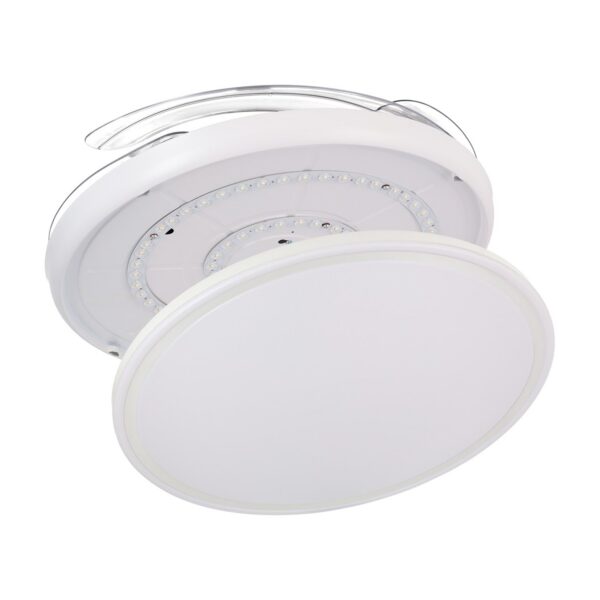 Ventilador Dc Escorpion Función Verano-Invierno 59w Blanco 4 Aspas desplegables 107d Reg.intensidad  6980lm 3000-4000-6000k Remo