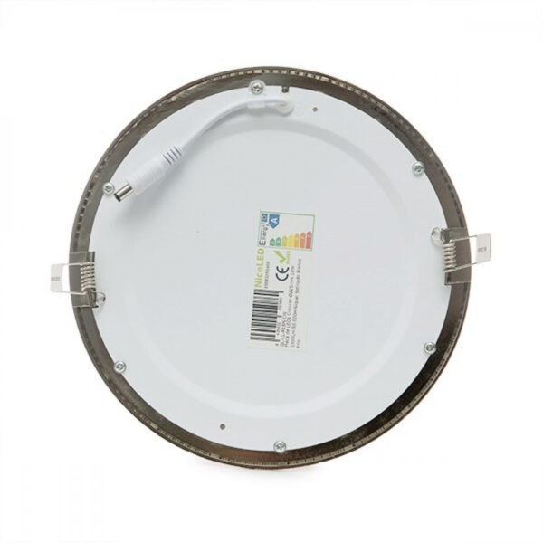 Placa LED 18W 1800Lm 6000ºK Circular Niquel Satinado 50.000H [GL-CL-R18N-CW]