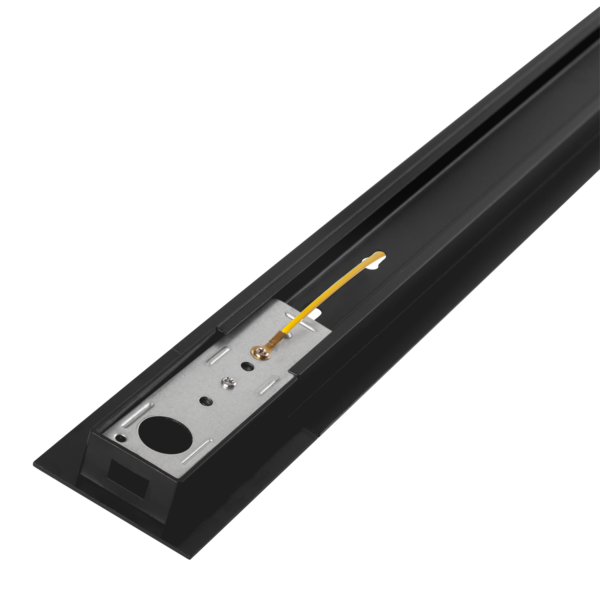 Carril Monofásico Empotrable para Focos LED 2M Negro [HO-218000CARRIL-N-2M-EM]