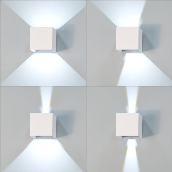 [HO-APL06-IP65-W-W] Aplique LED Exterior 2x5W 100Lm/W IP65 Blanco 4000K [HO-APL06-IP65-W-W]