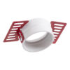 Aro Foco Downlight Circular Aluminio Blanco Integración Yeso Ø60mm