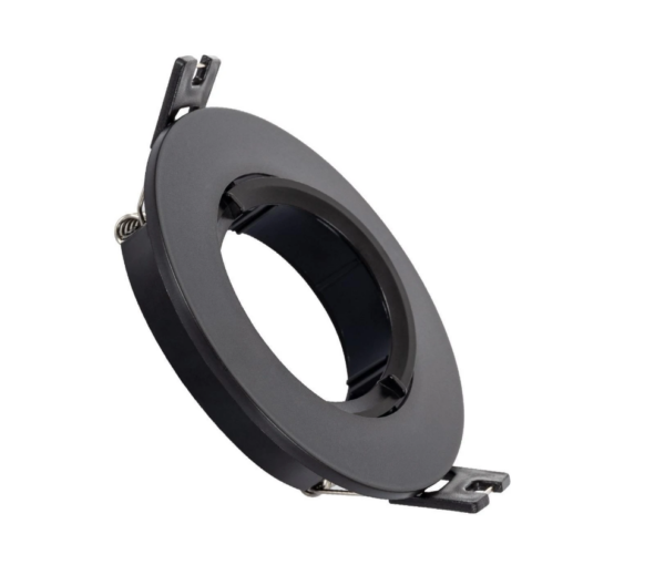 Aro Foco Downlight 1xGU10 Policarbonato Circular Negro