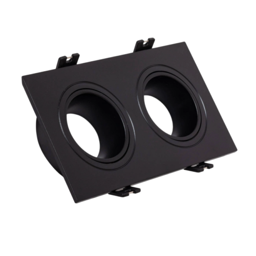 ho_arogu10_2_pc_s_b_0 Aro Foco Downlight 2xGU10 Policarbonato Rectangular Negro