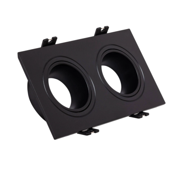 ho_arogu10_2_pc_s_b_0 Aro Foco Downlight 2xGU10 Policarbonato Rectangular Negro