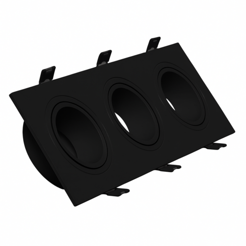 ho_arogu10_3_pc_s_b_0 Aro Foco Downlight 3xGU10 Policarbonato Rectangular Negro