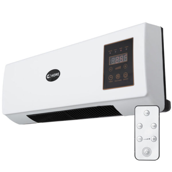Calefactor PTC + Ventilador 1500W Control Remoto Blanco