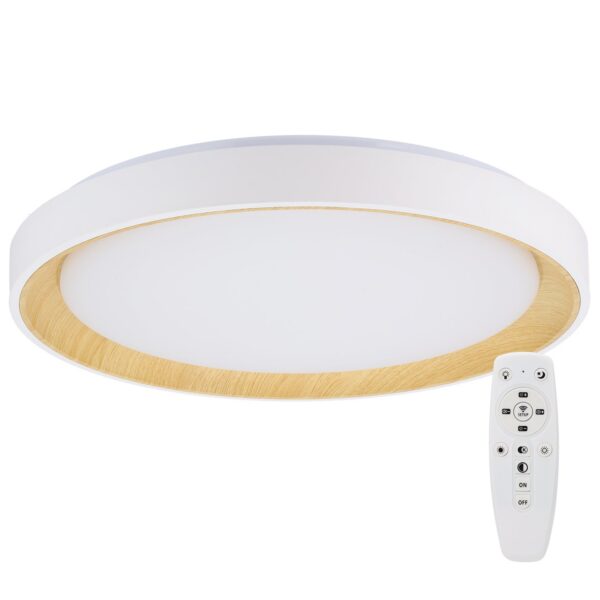 [HO-CCT-DECO-07-40W-W] Plafón LED Decorativo 40W CCT 3000-6000ºK (Tonalidad Luz Regulable) Control Remoto Acabado Blanco