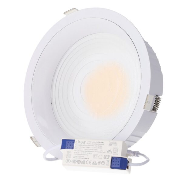 ho_cctdl_40w_0-1 Downlight LED 40W 4 CCT (Tonalidad Luz Regulable) 140LM/W UGR17 Lifud driver