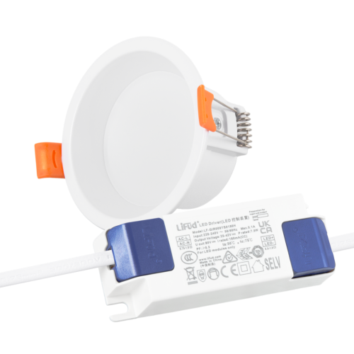 Downlight LED 7W 140Lm/W Driver LIFUD Flicker Free 6000ºK [HO-DL01-LI-7W-CW]