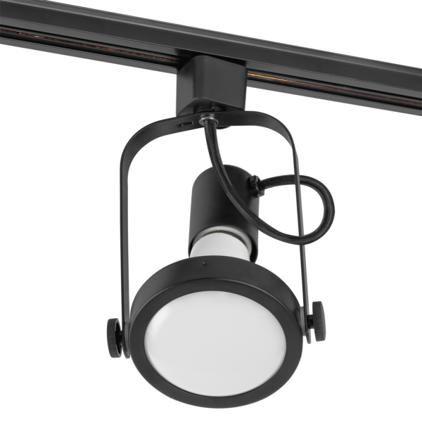 Foco de Carril Monofásico E27 Sin Bombilla Negro [HO-FC-E27-B]