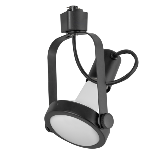 Foco de Carril Monofásico E27 Sin Bombilla Negro [HO-FC-E27-B]