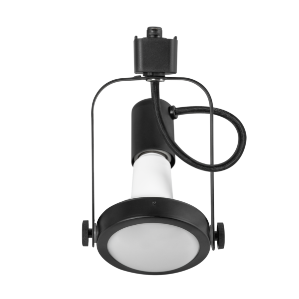 Foco de Carril Monofásico E27 Sin Bombilla Negro [HO-FC-E27-B]