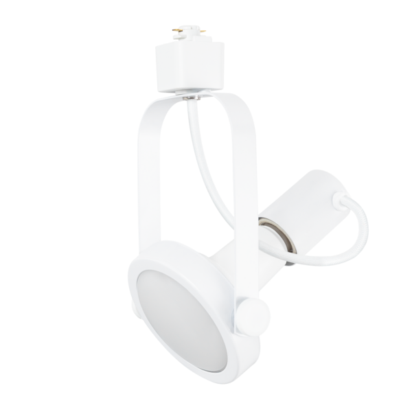 Foco de Carril Monofásico E27 Sin Bombilla Blanco [HO-FC-E27-W]