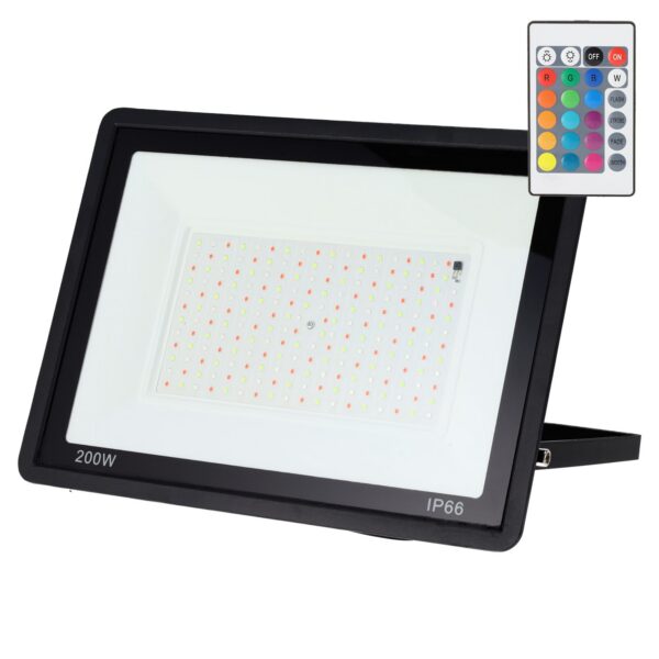 Proyector LED RGBW con Mando a Distancia 200W [HO-ICRGBFL-200W]