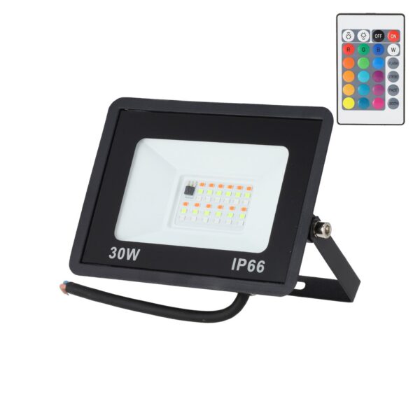 Proyector LED RGBW con Mando a Distancia 30W [HO-ICRGBFL-30W]