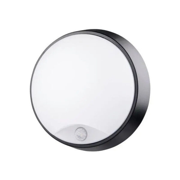 Plafón LED Exterior 10W 1000Lm CCT (Tonalidad Luz Regulable) 3000-4000-6500ºK  Detector Proximidad IP65 Acabado Negro