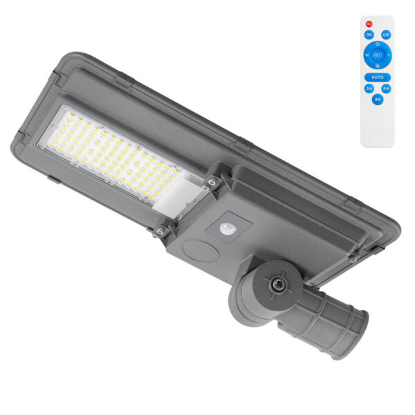 Farola LED Solar 200W 5000K Panel 6V 20W Batería 20Ah Sensor/Control Remoto [HO-STR100W-SL04-CW]