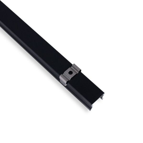 Perfil Para Tiras LED 2 metros -Negro-Difusor Opal