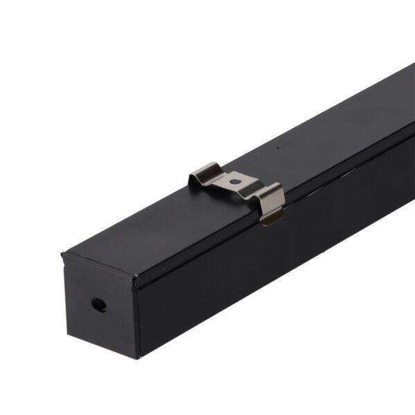 Perfil Para Tiras LED 2 metros -Negro-Difusor Opal