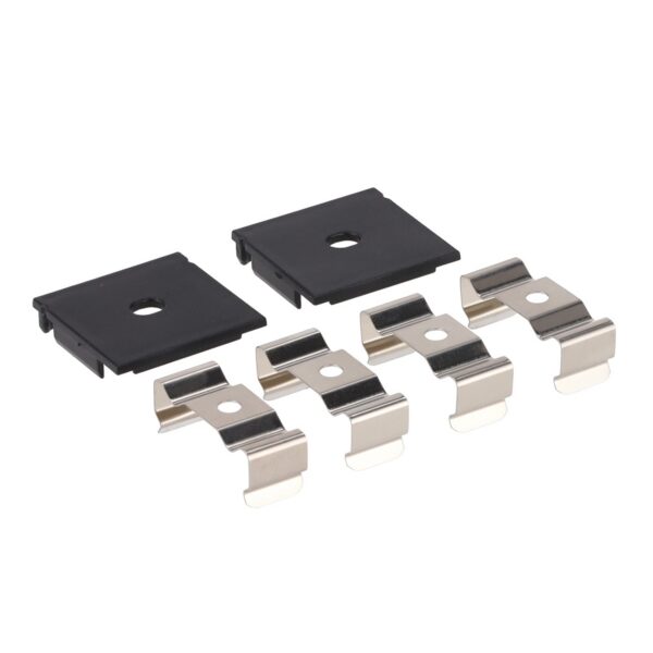 Perfil Para Tiras LED 2 metros -Negro-Difusor Opal