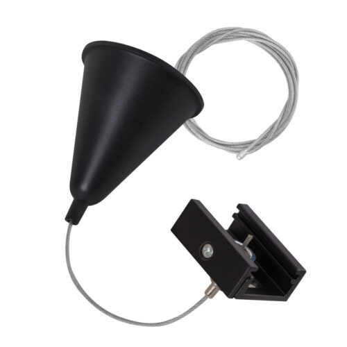 Suspensión para Carril Trifásico Negro  1 Metro [HO-SUS-T-N]