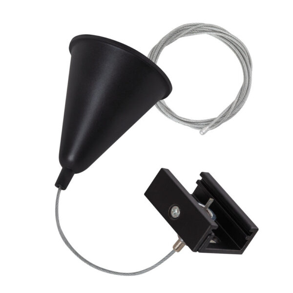 Suspensión para Carril Trifásico Negro  1 Metro [HO-SUS-T-N]