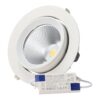 Foco Downlight LED 40W CCT (Tonalidad Luz Regulable) Circular Orientable Driver LIFUD 40.000H Microprismático [HOCOBCOR40WLI-CCT