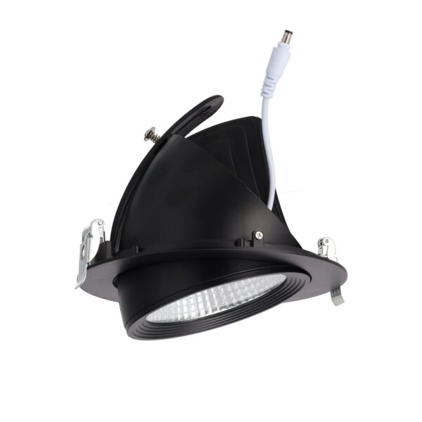 jw_40w_g_b_w_4-1 Foco Downlight LED 40W 4000Lm 4200ºK Orientable UGR17 50.000H Negro