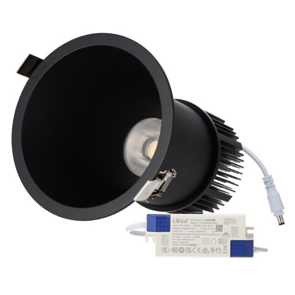 jw_dl30w_b_w_0 Downlight LED 30W 90Lm/W UGR95 3000ºK Driver Lifud 50.000H