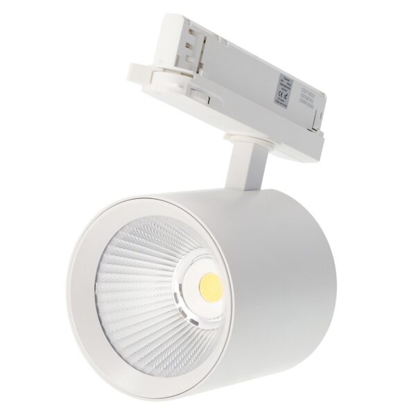 Foco de Carril LED  40W 90Lm/W CCT Tonalidad Luz Ajustable Driver Lifud Trifásico 50.000H