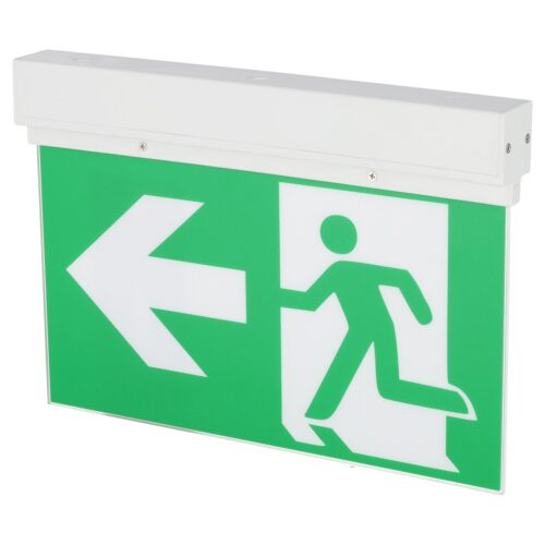 Luz Emergencia LED Superficie 3W Permanente con Cartel Doble Cara con Autotest