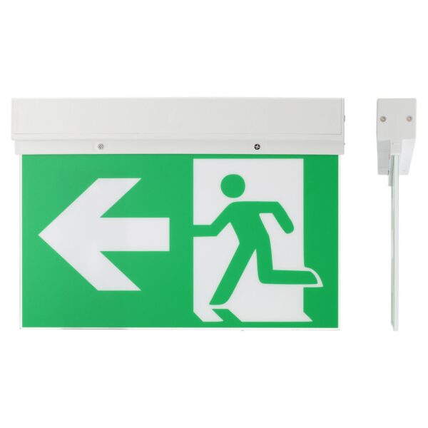 Luz Emergencia LED Superficie 3W Permanente con Cartel Doble Cara con Autotest