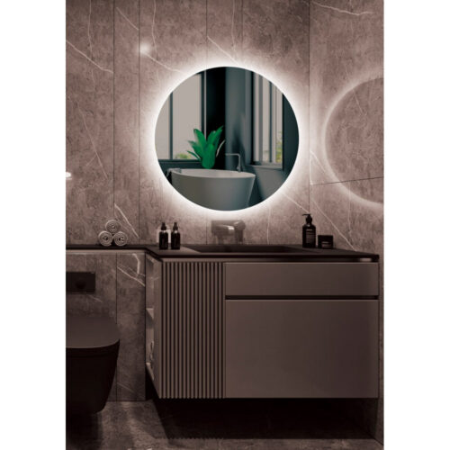 Espejo Iluminado Baño "Lisboa" Ø80Cm Blanco Frío Sensor Antivaho/On-Off [LIMEX-LISB002/80
