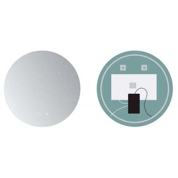Espejo Iluminado Baño "Lisboa" Ø80Cm Blanco Frío Sensor Antivaho/On-Off [LIMEX-LISB002/80