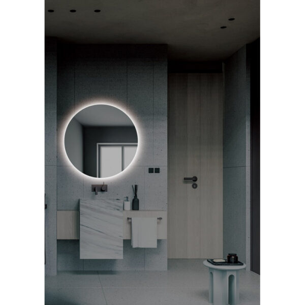 Espejo Iluminado Baño "Lisboa" Ø80Cm Blanco Frío Sensor Antivaho/On-Off [LIMEX-LISB002/80