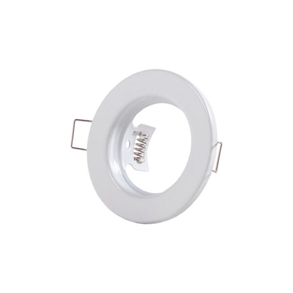 Aro Foco Downlight Circular "Sara" Acero 81mm - Blanco