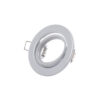 Aro Foco Downlight Circular Basculante  "Vepa" Acero 90mm - Blanco