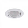 Aro Foco Downlight Circular Basculante  "Vepa" Acero 90mm - Blanco