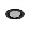 Aro Foco Downlight Circular Basculante  "Vepa" Acero 90mm - Negro