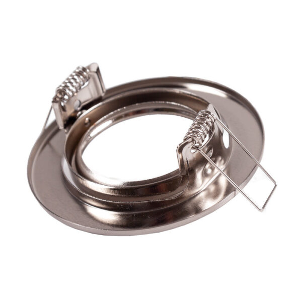 Aro Foco Downlight Circular Basculante  "Vepa" Acero 90mm - Satinado