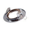 Aro Foco Downlight Circular Basculante  "Vepa" Acero 90mm - Cromado