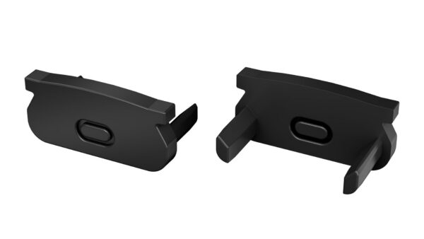 Perfíl Aluminio KIMERA-ORRE Anodizado Negro con Difusor Opal y Tapones 2,02M