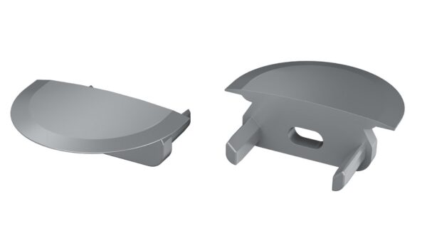 Perfíl Aluminio KIMERA-SELDE Anodizado Plata con Difusor Opal y Tapones 2,02M