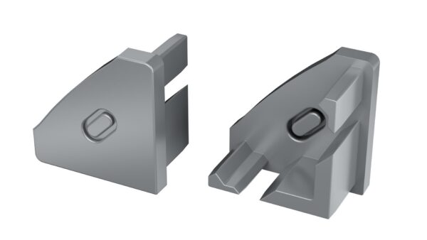 Perfíl Aluminio KIMERA-BARDE Anodizado Plata con Difusor Opal y Tapones 2,02M