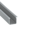 ll_38_0510_20_0 Perfíl Aluminio KIMERA-"SKAGEN" Anodizado Plata con Difusor Opal , Tapones y Clips Sujección 2,02M