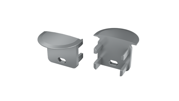 ll_38_0510_20_3 Perfíl Aluminio KIMERA-"SKAGEN" Anodizado Plata con Difusor Opal , Tapones y Clips Sujección 2,02M