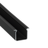 ll_38_0571_20_0 Perfíl Aluminio KIMERA-"SKAGEN" Anodizado Negro con Difusor Opal , Tapones y Clips Sujección 2,02M